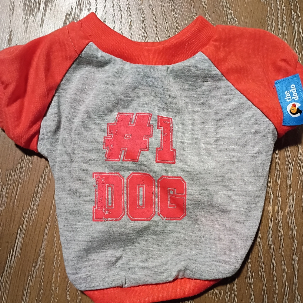Red and Gray Dog Shirt by